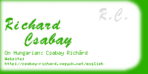 richard csabay business card